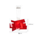 Abstract geometric white & gold pendant lamp living room art decor