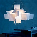 Abstract geometric white & gold pendant lamp living room art decor