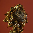 Abstract gold lion resin sculpture figurine living room decor