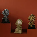 Abstract gold lion resin sculpture figurine living room decor