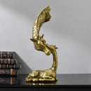 Abstract gold resin giraffe figurines living room decor ornament