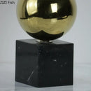 Abstract golden balls geometric metal sculpture living room decor