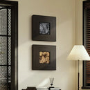 Abstract golden brown fur decorative painting living room wall decor