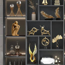Abstract golden eagle resin statue living room decor