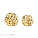 Abstract golden metal hollow ball spike ornaments living room decor