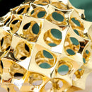 Abstract golden metal hollow ball spike ornaments living room decor