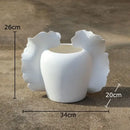 Abstract gray and orange butterfly wings vase bedroom ceramic decor