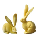 Abstract green & blue rabbit figurines living room resin decor art