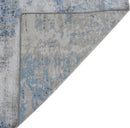 Modern Abstract Gray and Blue Bamboo Silk Hand Knotted 8x10 Area Rug