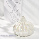 Abstract irregular white ceramic shell vase living room decor