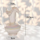 Abstract irregular white ceramic shell vase living room decor