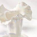 Abstract irregular white ceramic shell vase living room decor