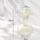 Abstract irregular white ceramic shell vase living room decor