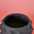 Abstract matte black ceramic sea urchin vase living room decor
