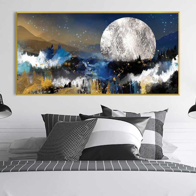 Abstract Moonset Canvas