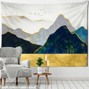 Abstract Mountains Oil Painting Tapestry Wall Hanging for Boho Witchcraft Aesthetics Room Decor by DecorBites™