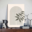 Abstract Orange Leaf Posters Set