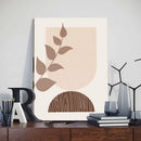 Abstract Orange Leaf Posters Set