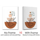 Abstract Orange Leaf Posters Set