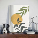 Abstract Orange Leaf Posters Set