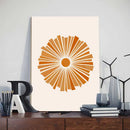 Abstract Orange Leaf Posters Set