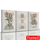 Abstract Orange Leaf Posters Set