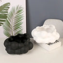 Abstract patchwork ceramic black & white cloud vase living room decor