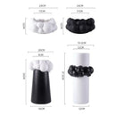 Abstract patchwork ceramic black & white cloud vase living room decor
