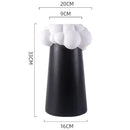 Abstract patchwork ceramic black & white cloud vase living room decor