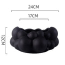 Abstract patchwork ceramic black & white cloud vase living room decor