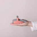 Abstract pink & beige ceramic art couple statue living room decor