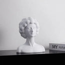 Abstract portrait resin figure black & white living room decor
