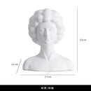 Abstract portrait resin figure black & white living room decor