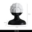 Abstract portrait resin figure black & white living room decor