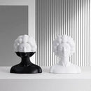 Abstract portrait resin figure black & white living room decor