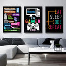 Abstract Programmer Gamer Canvas Art