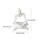Abstract resin book figurines black & white office decor