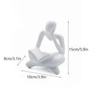 Abstract resin book figurines black & white office decor