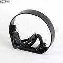 Abstract resin characters black glossy reading figurine living room decor