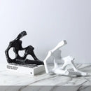 Abstract skeleton decor figure sculpture living room bookends