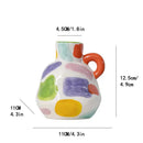 Abstract splatter cartoon ceramic vase teapot living room decor