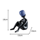 Black White Thinker Figurine
