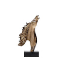 Abstract translucent horse head statue resin figurine living room decor
