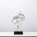Abstract translucent horse head statue resin figurine living room decor