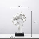 Abstract translucent horse head statue resin figurine living room decor