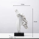Abstract translucent horse head statue resin figurine living room decor