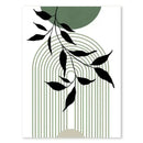 Abstract Wall Art Trio Green Plants