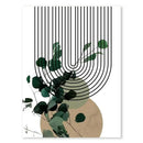 Abstract Wall Art Trio Green Plants