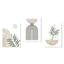 Abstract Wall Art Trio Green Plants