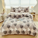 Abstract watercolor pastel green & yellow cute pattern duvet cover bedroom set